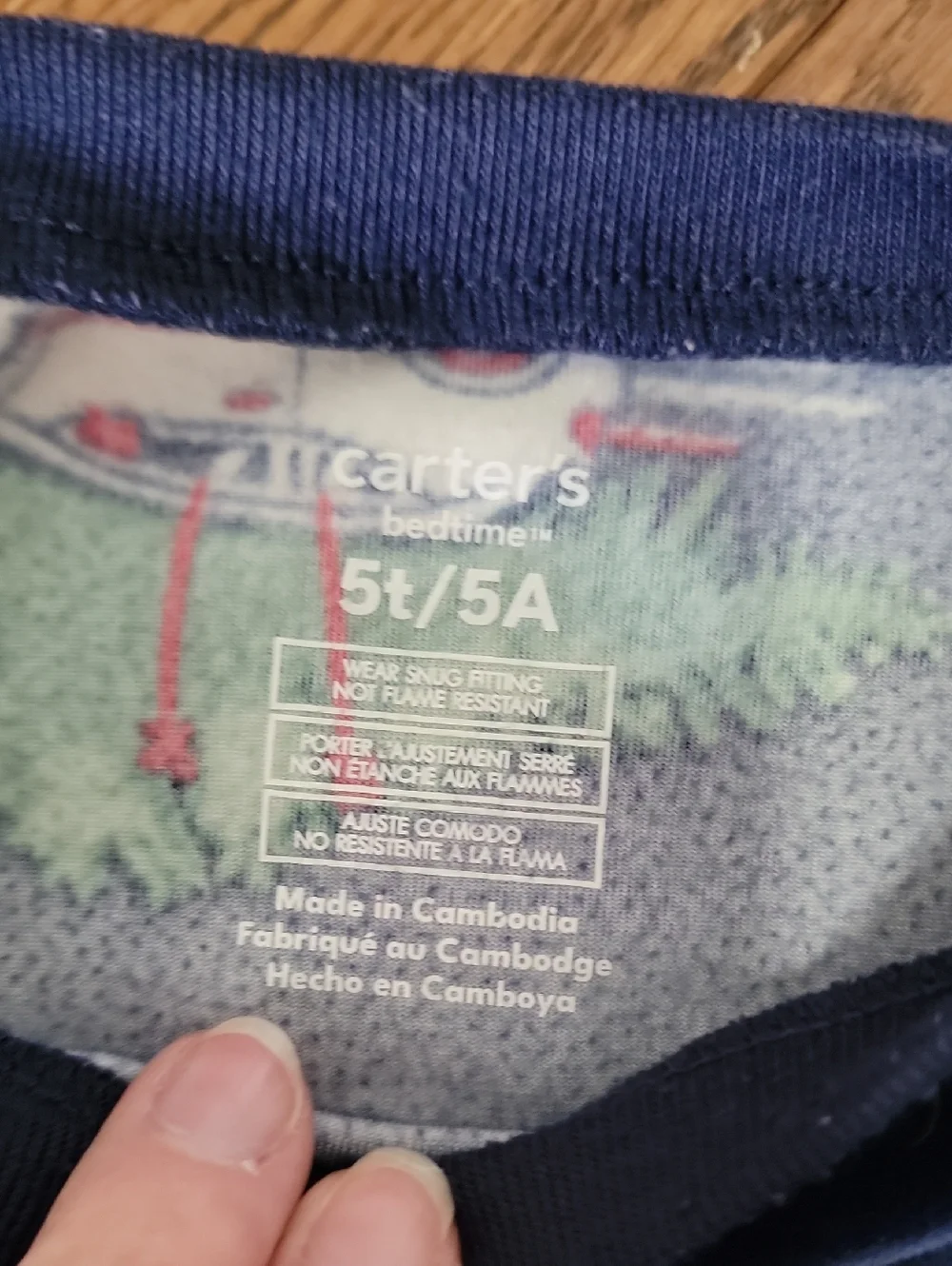 Carter's Navy Car-Print Long Sleeve Pajama Set - Picture 2 of 4